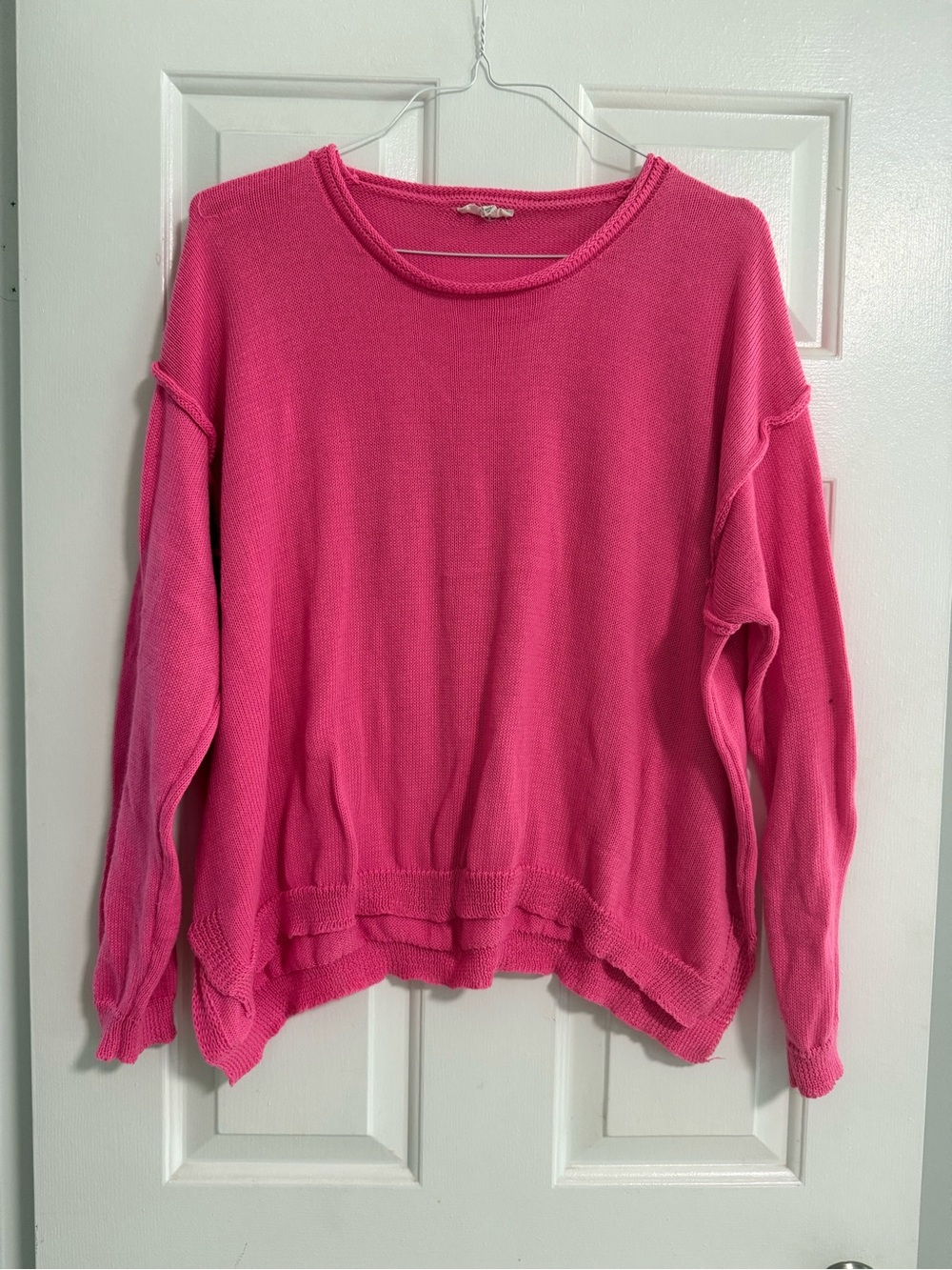easel Bright Fuchsia Crewneck Sweater